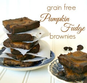 Gluten Free Pumpkin Fudge Brownies Grain Free