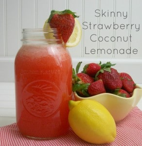 Skinny Strawberry Coconut Lemonade Detox Water Recipe